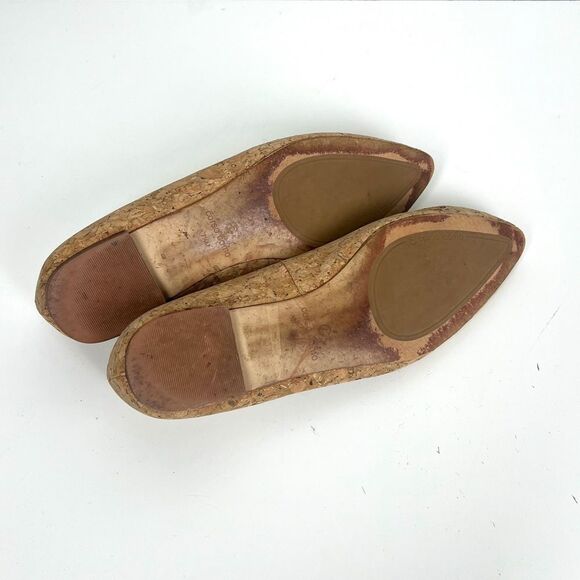Corso Como Natural Cork Tan ‘Jullia’ Ballet Core Pointed Toe Flats - Picture 5 of 6